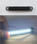 Lampa laterala de gabarit LED 12V/24V – lumina alba, corp opac (smoked), 9 LED SMD
