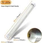 Lampa LED lumina alba 72 LED, 12V/24V, 6500K, 33 cm – Carcasa din aluminiu, cu cablu si mufa de conectare