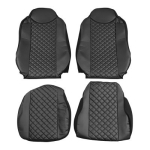 Set huse 1+1 din piele ecologica pentru MAN TGX 2015–2021 - Negru