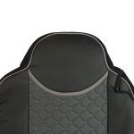 Set huse 1+1 din piele ecologica pentru MAN TGX 2015–2021 - Gri/Negru