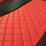 Set huse 1+1 din piele ecologica pentru MAN TGX 2015–2021 - Roșu/Negru