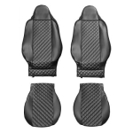 Set huse 1+1 din piele ecologica pentru MAN TGX 2021+ - Negru