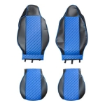 Set huse 1+1 din piele ecologica pentru MAN TGX 2021+ - Albastru/Negru