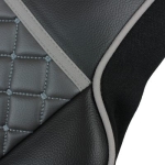 Set huse 1+1 din piele ecologica pentru MAN TGX 2021+ - Gri/Negru