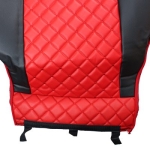 Set huse 1+1 din piele ecologica pentru MAN TGX 2021+ - Roșu/Negru