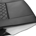 Set huse 1+1 din piele ecologica pentru DAF XF 106 2015-2021 - Negru