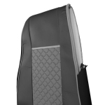 Set huse 1+1 din piele ecologica pentru DAF XF 106 2015-2021 - Gri/Negru