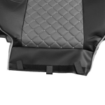 Set huse 1+1 din piele ecologica pentru DAF XF 106 2015-2021 - Gri/Negru