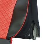 Set huse 1+1 din piele ecologica pentru DAF XF 106 2015-2021 - Roșu/Negru