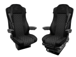 Set huse 1+1 din piele ecologica pentru MERCEDES ACTROS MP4 2015-2021 - Negru