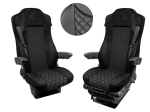 Set huse 1+1 din piele ecologica pentru MERCEDES ACTROS MP4 2015-2021 - Negru