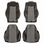 Set huse 1+1 din piele ecologica pentru MERCEDES ACTROS MP4 2015-2021 - Gri/Negru