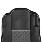 Set huse 1+1 din piele ecologica pentru MERCEDES ACTROS MP4 2015-2021 - Gri/Negru