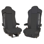 Set huse 1+1 din piele ecologica pentru IVECO STRALIS S-WAY 2021+ - Negru