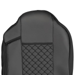 Set huse 1+1 din piele ecologica pentru IVECO STRALIS S-WAY 2021+ - Negru