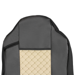 Set huse 1+1 din piele ecologica pentru IVECO STRALIS S-WAY 2021+ - Bej/Negru