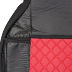 Set huse 1+1 din piele ecologica pentru IVECO STRALIS S-WAY 2021+ - Roșu/Negru