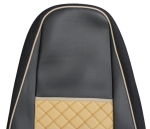 Set huse 1+1 din piele ecologica pentru VOLVO FH 2016-2020 - Bej/Negru