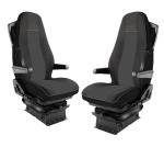 Set huse 1+1 din piele ecologica pentru VOLVO FH 2016-2020 - Gri/Negru