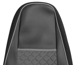 Set huse 1+1 din piele ecologica pentru VOLVO FH 2016-2020 - Gri/Negru