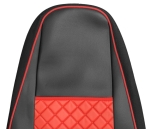 Set huse 1+1 din piele ecologica pentru VOLVO FH 2016-2020 - Roșu/Negru