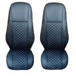 Set huse 1+1 din piele ecologica pentru VOLVO FH12 2006- 2015 - Negru