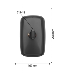 Oglinda laterala exterioara universala pentru vedere inapoi 26x17 cm pentru camion, autobuz, utilaje de construcții si agricole, excavatoare, autorulote etc.