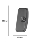 Set oglinzi laterale exterioare universale cu unghi larg 24x15 cm pentru camioane, autobuze, utilaje de construcții și agricole, excavatoare, rulote, stivuitoare etc.