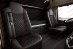 Set huse 1+1 din piele ecologica pentru MAN TGX 2015–2021 - Negru