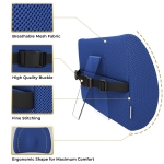 Set Perna Lombara si Perna Ortopedica pentru Sezut, 2 in 1, Suport Lombar si Perna de Sezut, Spuma cu Memorie, Ideale pentru Scaun de Birou sau Masina