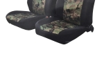 1+1 Huse universale pentru scaunele din fata – tapiterie textila pentru autoturism, microbuz si SUV – culoare camuflaj negru-verde