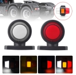 Set de 2 Lampa Laterala Gabarit LED cu efect neon pentru camion, remorca, TIR, van, rulota etc. 12–24V, rosu-alb-portocaliu