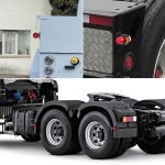 Set de 2 Lampa Laterala Gabarit LED cu efect neon pentru camion, remorca, TIR, van, rulota etc. 12–24V, rosu-alb-portocaliu