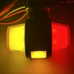 Set de 2 Lampa Laterala Gabarit LED cu efect neon pentru camion, remorca, TIR, van, rulota etc. 12–24V, portocaliu-portocaliu-rosu