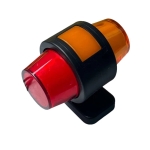 Set de 2 Lampa Laterala Gabarit LED cu efect neon pentru camion, remorca, TIR, van, rulota etc. 12–24V, portocaliu-portocaliu-rosu