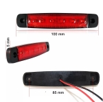 Lampa laterala Gabarit LED 12-24V, rosie pentru camion, remorca, TIR, van, rulota etc.
