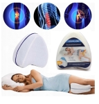 Perna ortopedica pentru genunchi si picioare, spuma cu memorie, husa detasabila, pentru ameliorarea durerilor de sciatica, spate, sold, genunchi si articulatii, culoare - Alb