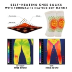 Set 2 genunchiere cu auto-incalzire, cu turmalina, elastice, marime universala, unisex, culoare negru