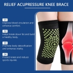 Set 2 genunchiere cu auto-incalzire, cu turmalina, elastice, marime universala, unisex, culoare negru