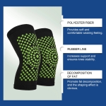 Set 2 genunchiere cu auto-incalzire, cu turmalina, elastice, marime universala, unisex, culoare negru