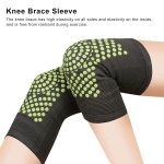 Set 2 genunchiere cu auto-incalzire, cu turmalina, elastice, marime universala, unisex, culoare negru