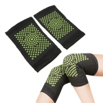 Set 2 genunchiere cu auto-incalzire, cu turmalina, elastice, marime universala, unisex, culoare negru