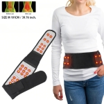 Centura lombara, ajustabila, unisex, cu turmalina si magneti, masura M, 100 cm, culoare negru