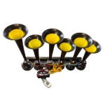 Tromba Claxon pneumatica muzicala 24V cu 6 tevi si telecomanda