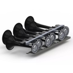 Tromba Claxon pneumatica muzicala 24V cu 6 tevi si telecomanda