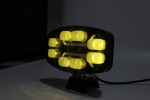 LED Far cu functie DRL, lumina alba/galbena – Carcasa fumurie – 12-24V, pentru jeep, camion, utilaje agricole si altele