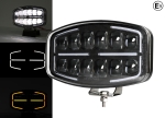 LED Far cu functie DRL, lumina alba/galbena – 12-24V, pentru jeep, camion, utilaje agricole si altele