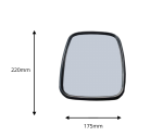 Oglinda laterala exterioara universală cu unghi larg 222 x 172 mm pentru camioane, autobuze, utilaje de constructii si agricole, excavatoare, rulote etc.