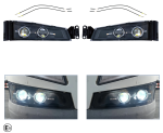 Set proiectoare LED halogen stanga + dreapta, ceata cu dubla lupa pentru VOLVO FH4 / FM4 (2013–2019)
