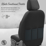 Set tapiterie luxoasa OTOM textil cu piele ecologica LINE Design – Neagra cu cusatura neagra, pentru scaune fata si spate